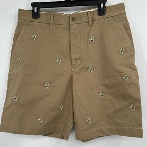 J Crew NWT Men’s Shorts Size 32 Embroidered Floral Bouquet